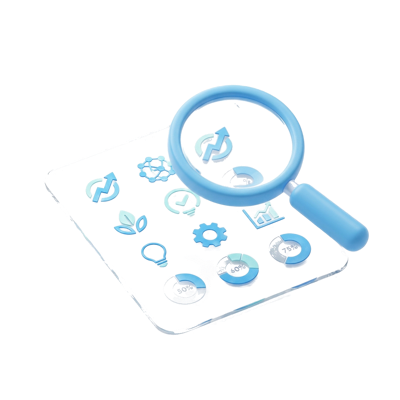 Transparent portfolio illustration