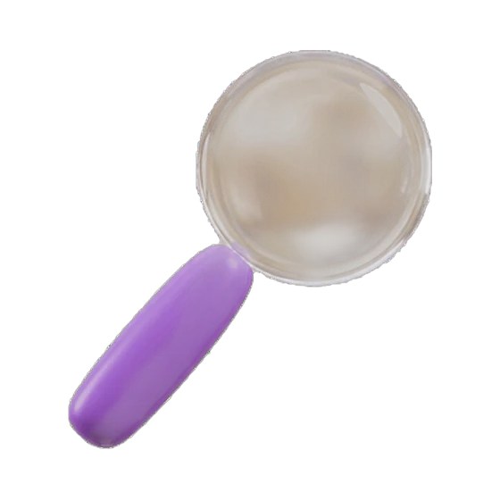purple magnifying glass examining whether a fund is genuinely sustainable